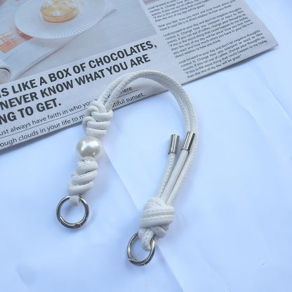 Eleganter geknoteter Leder-Schlüsselanhänger Halter Brehn