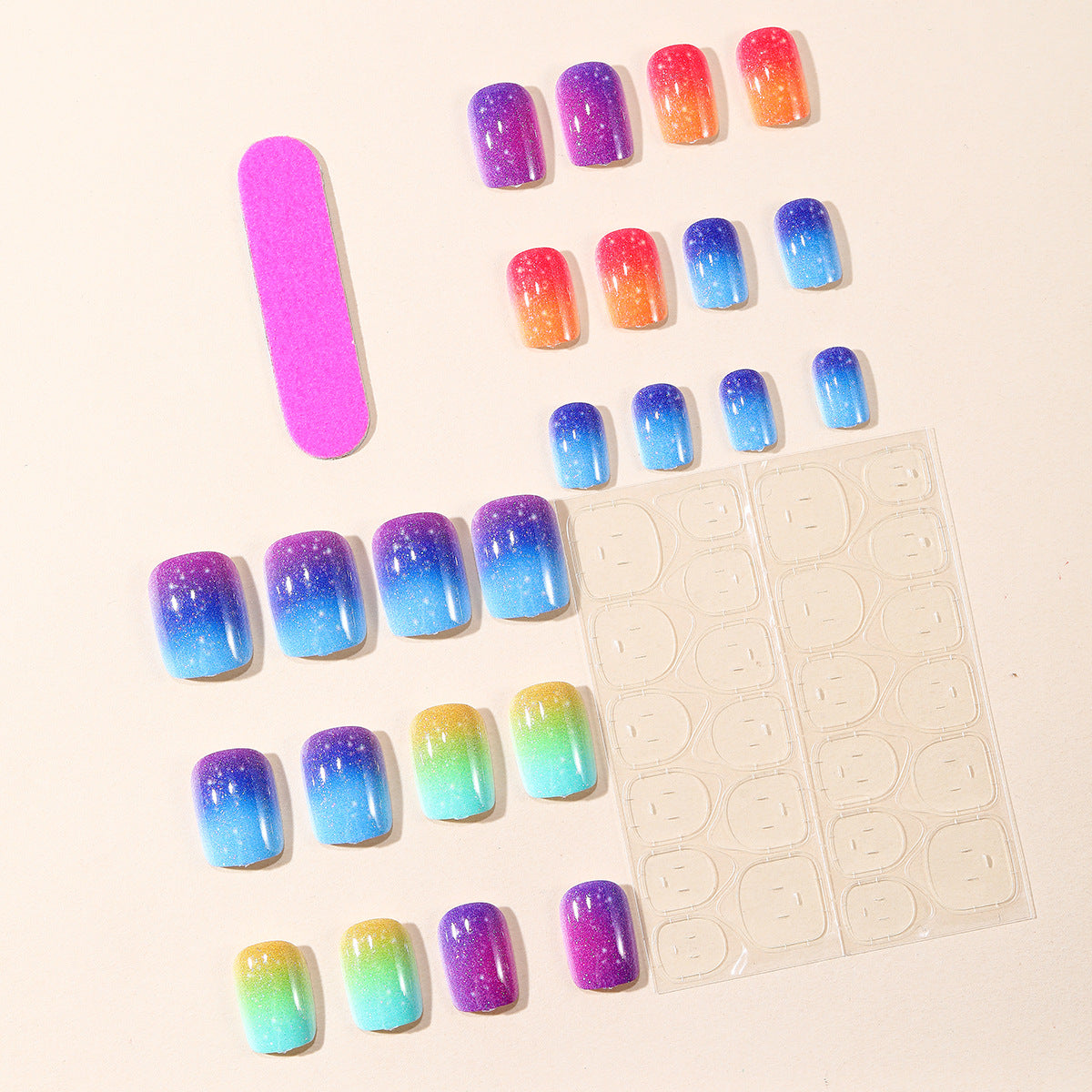 Gradient Glitter Nagelkunstset Brehn