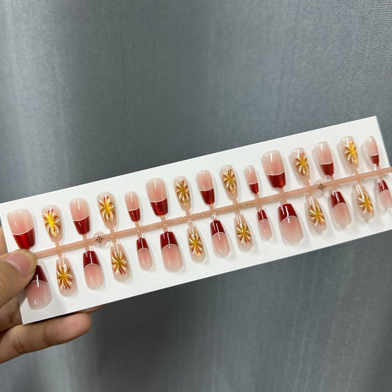 Künstlerisches Ombre Press-On Nagelspitzen Set Brehn