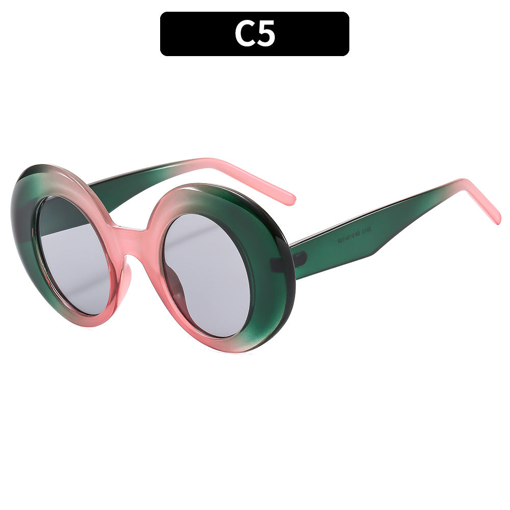 Überdimensionale Rundrahmen-Sonnenbrille