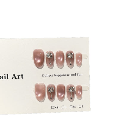 Elegantes Glitzerndes Press-On Nagelkunst Set