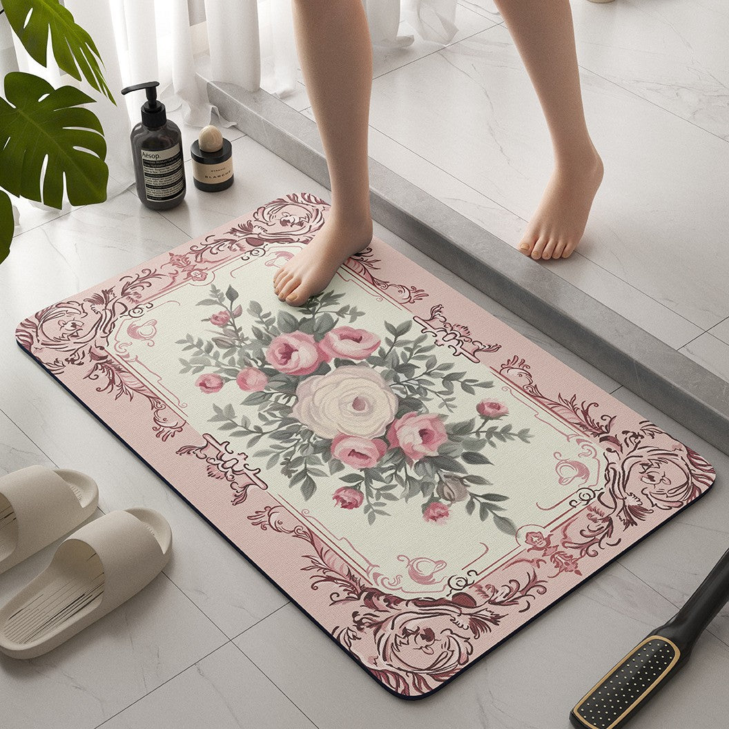 Vintage Floral Badmatte Brehn
