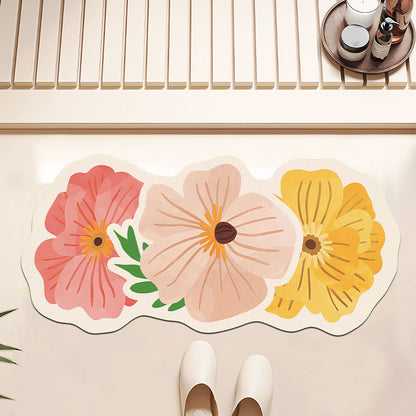 Dekorativer Floral Badteppich Brehn