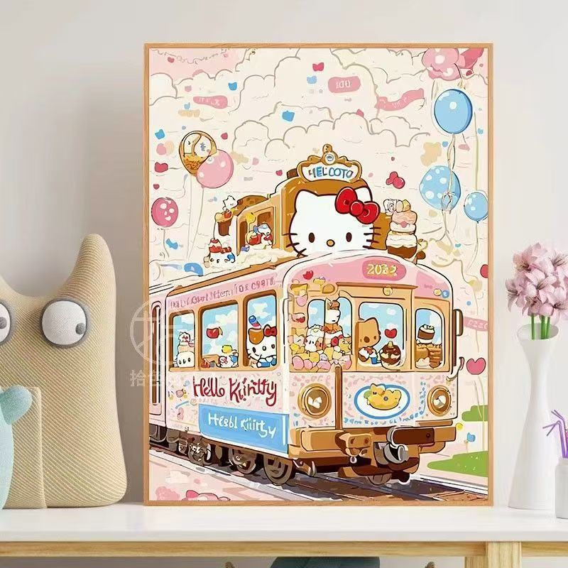Hello Kitty-Themen Verspielte Wandkunst Brehn