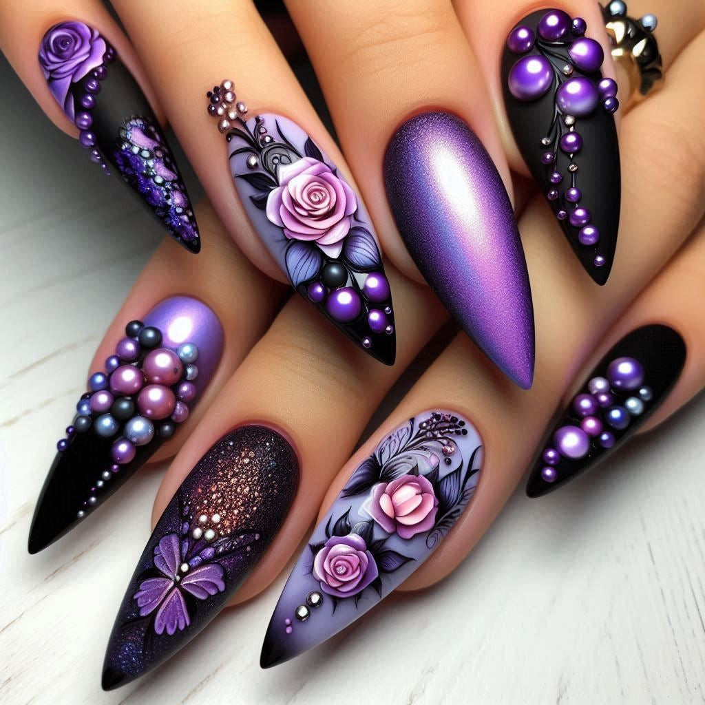 Kreative Nagelkunst mit Exotischem Blattdesign Brehn