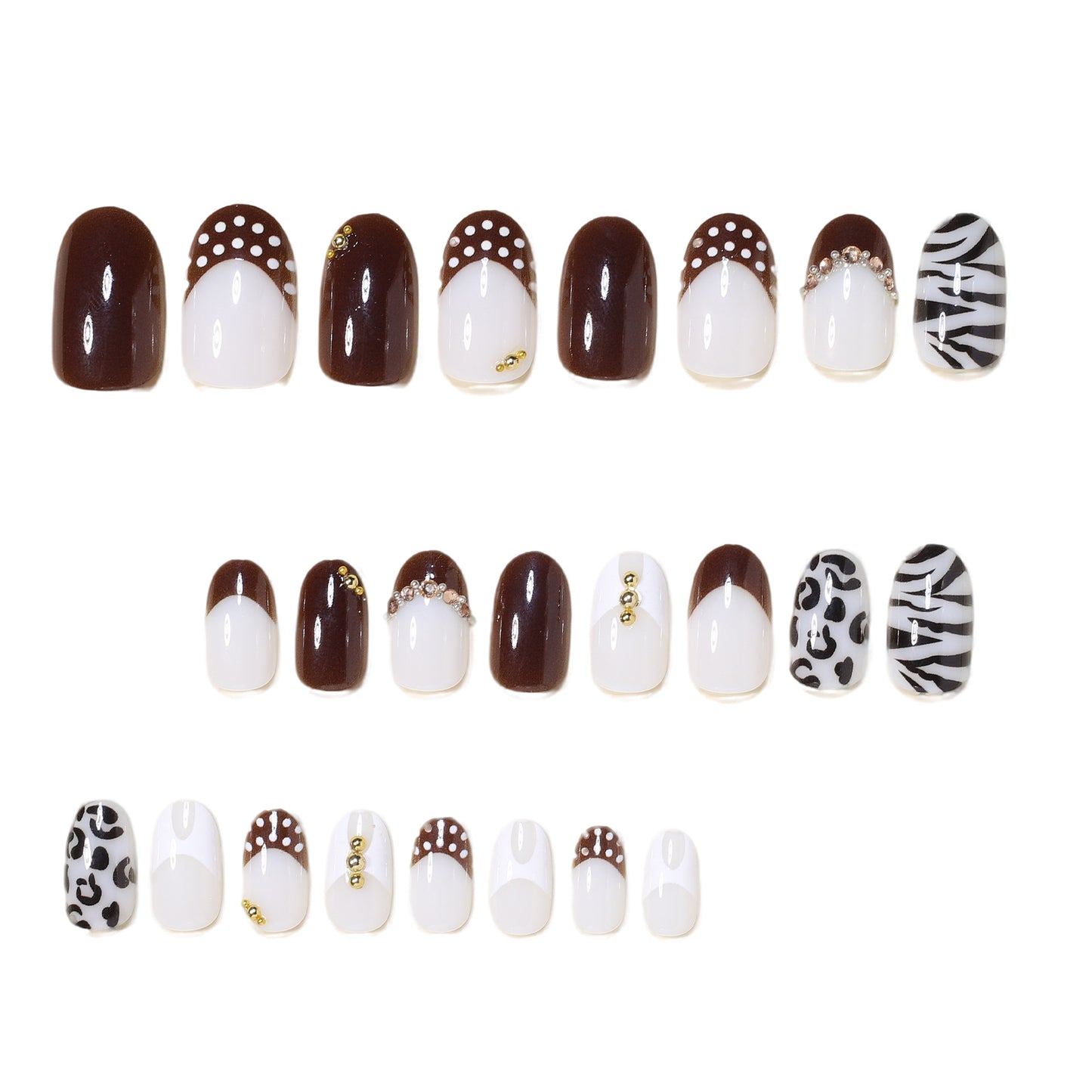 Künstlerisches Nageldesign-Set mit Edelsteindekoren Brehn