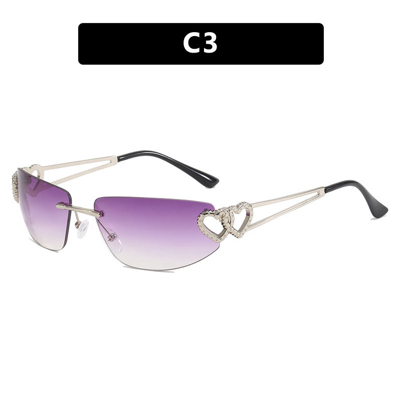 Damen stilvolle Cat-Eye Sonnenbrille mit einzigartigen Herzdetails Brehn