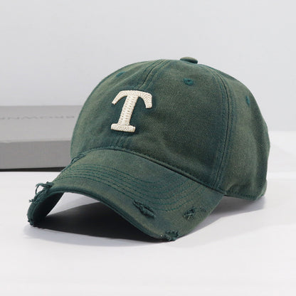 Herren Distressed Denim Cap Brehn