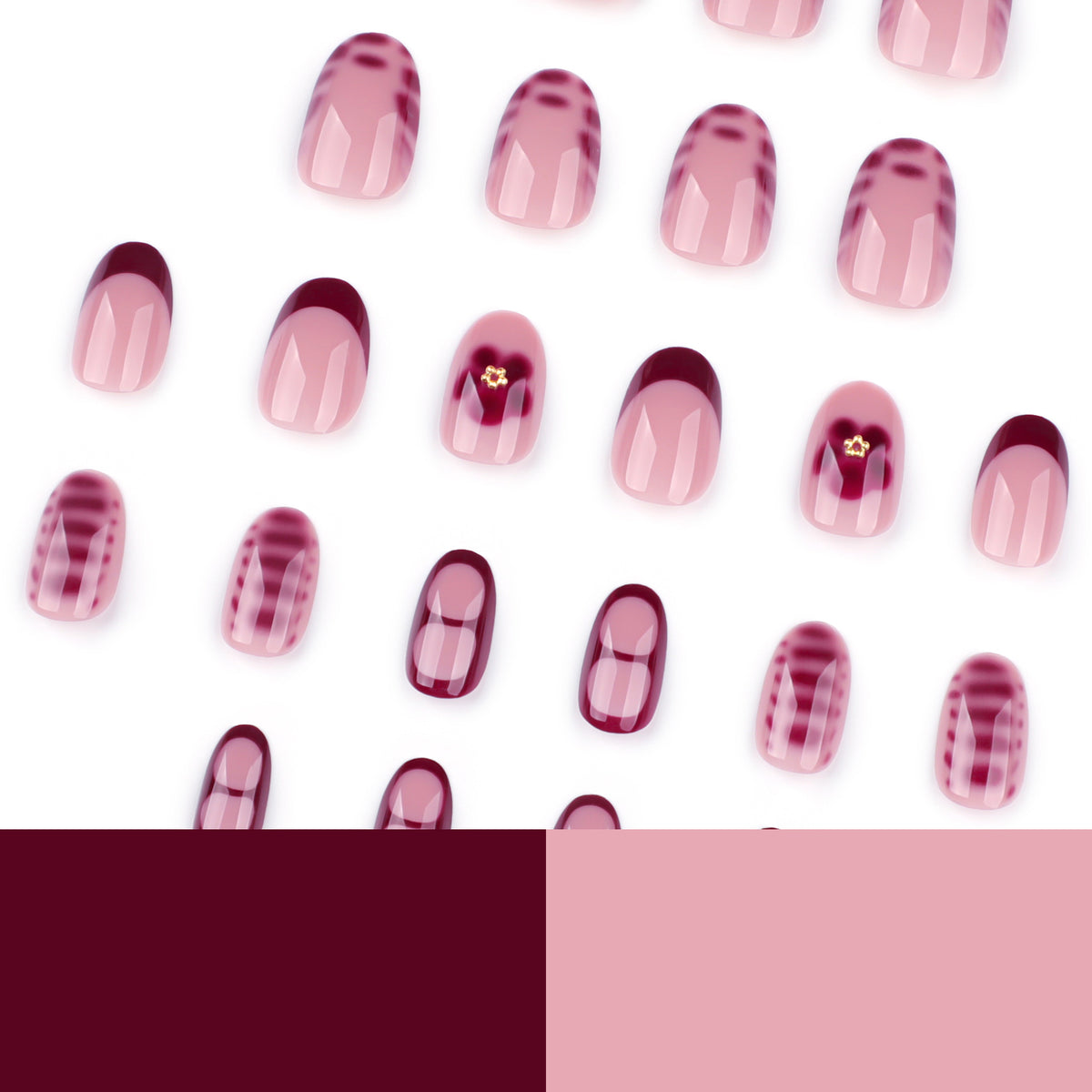 Elegante Kunstnagelgestaltung mit floralem Design Brehn