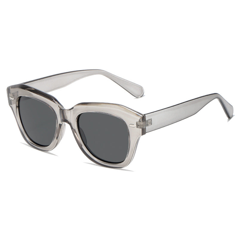 Damen stylische Sonnenbrille im modernen Design mit transparentem Rahmen Brehn