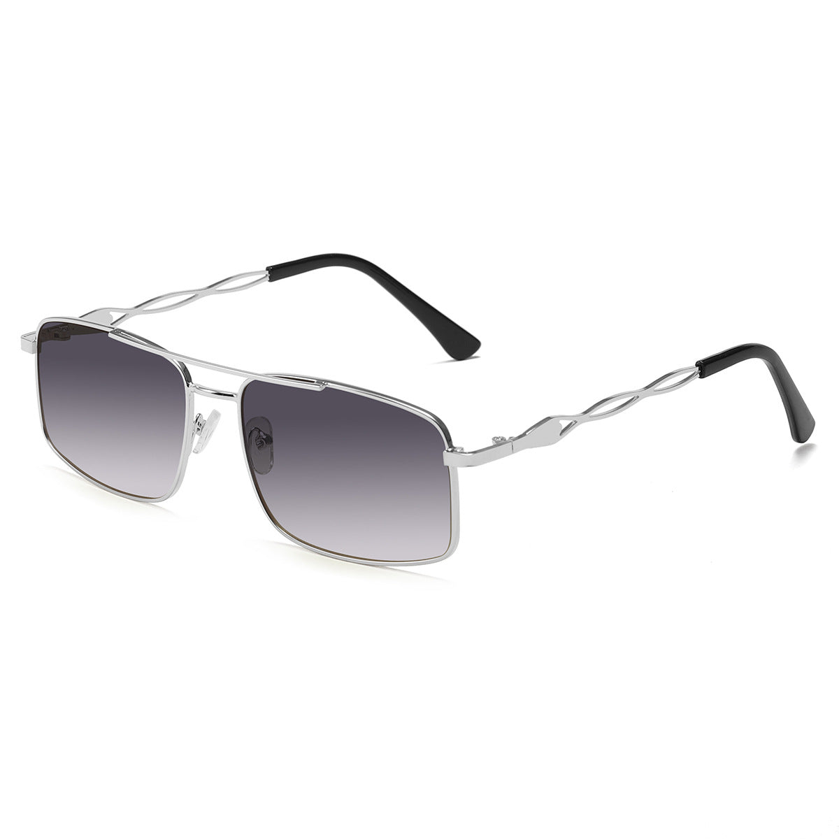 Damen Sonnenbrille mit trendigem rechteckigem Rahmen und gelben Gläsern Brehn