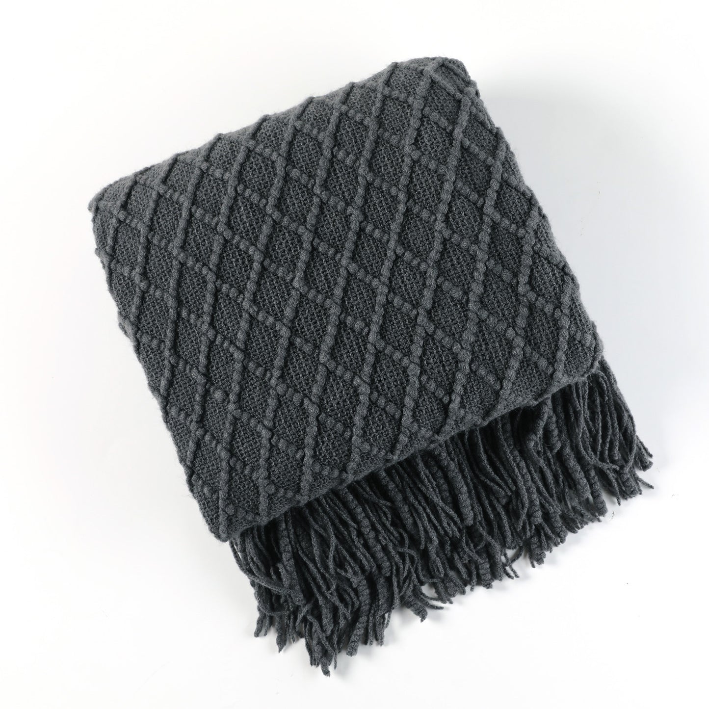 Kabelflecht-Fringe-Wurfdecke Brehn
