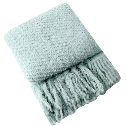 Damen Strickdecke mit weichstem Fleece und dekorativen Fransen Brehn