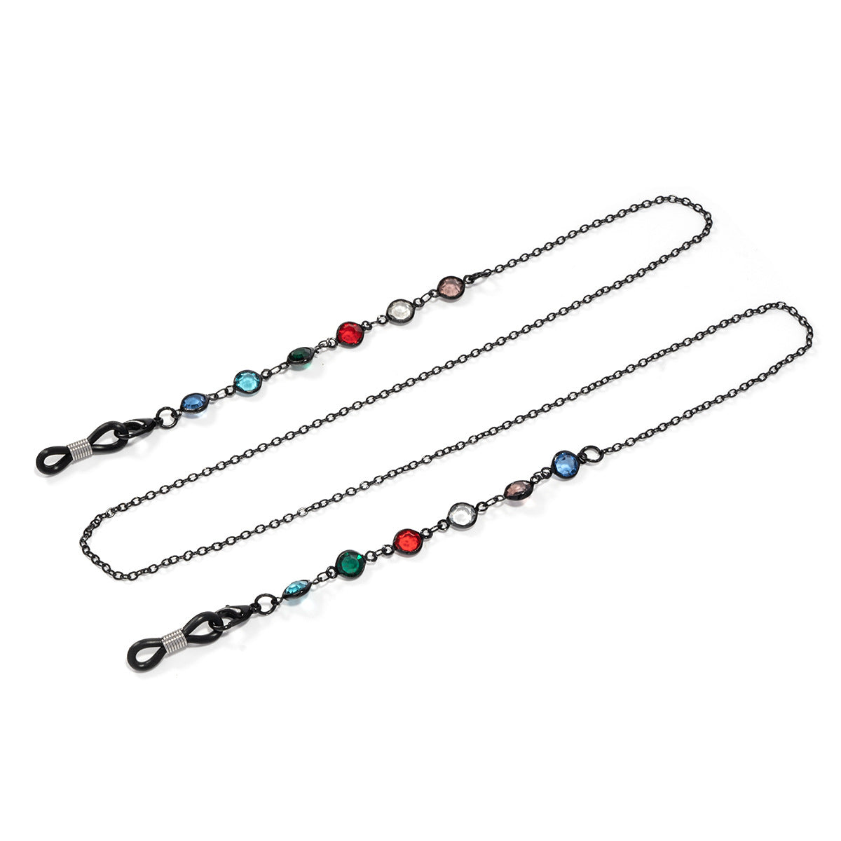 Elegante Edelstein-Brillen-Kette Brehn