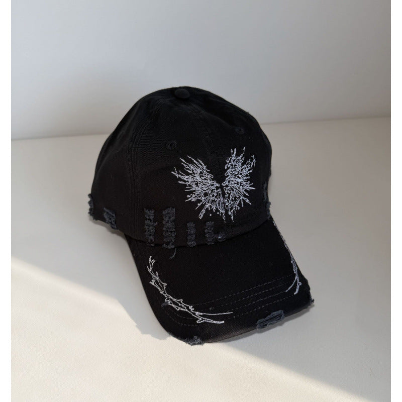 Damen Distressed Graphic Snapback Cap Brehn