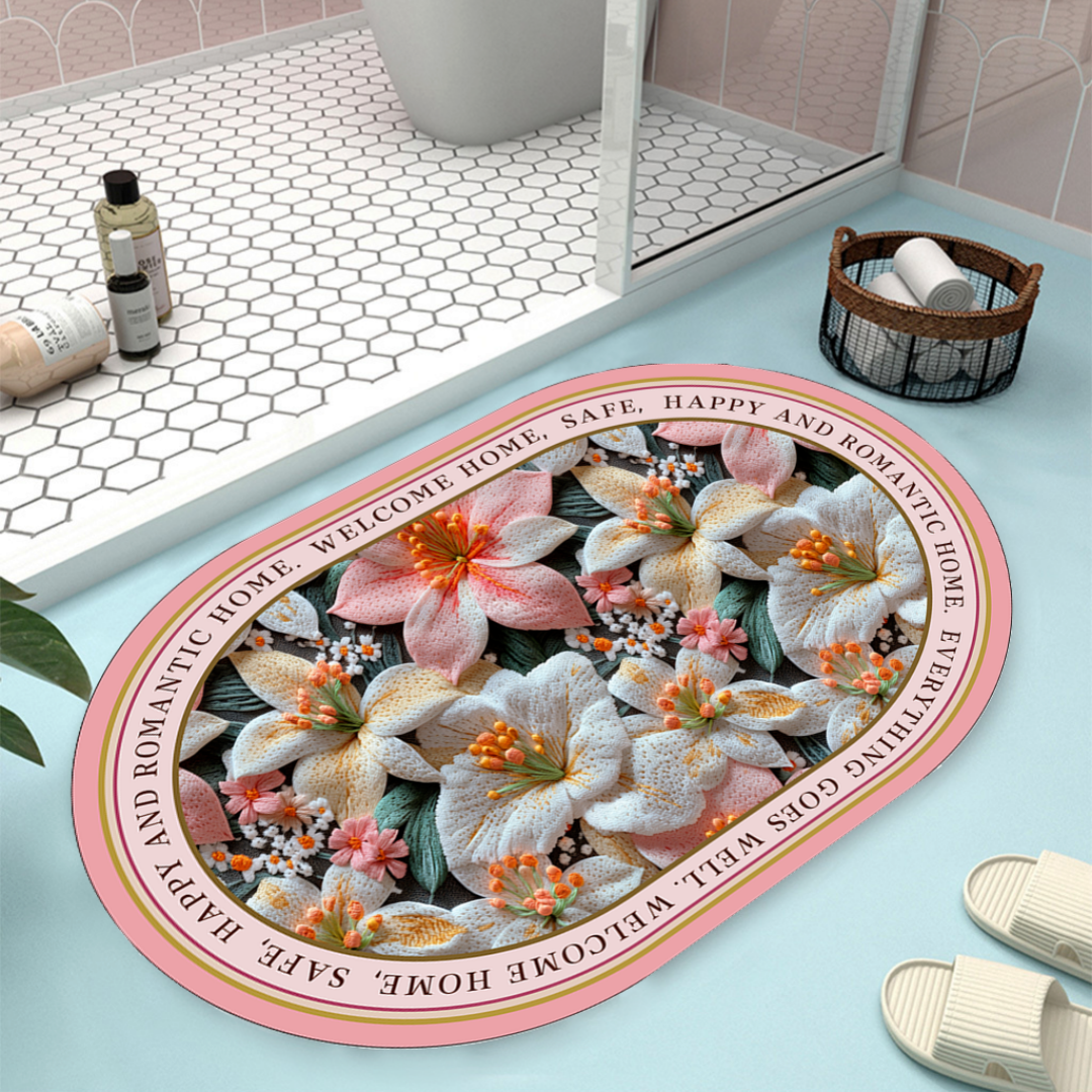 Florales Design Badteppich Brehn