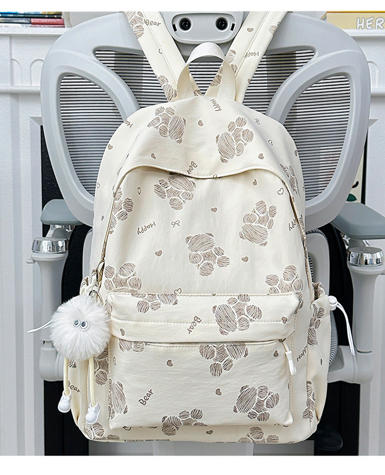 Rucksack mit Niedlichen Pfotenmotiven und Ergonomischen Schulterriemen Brehn
