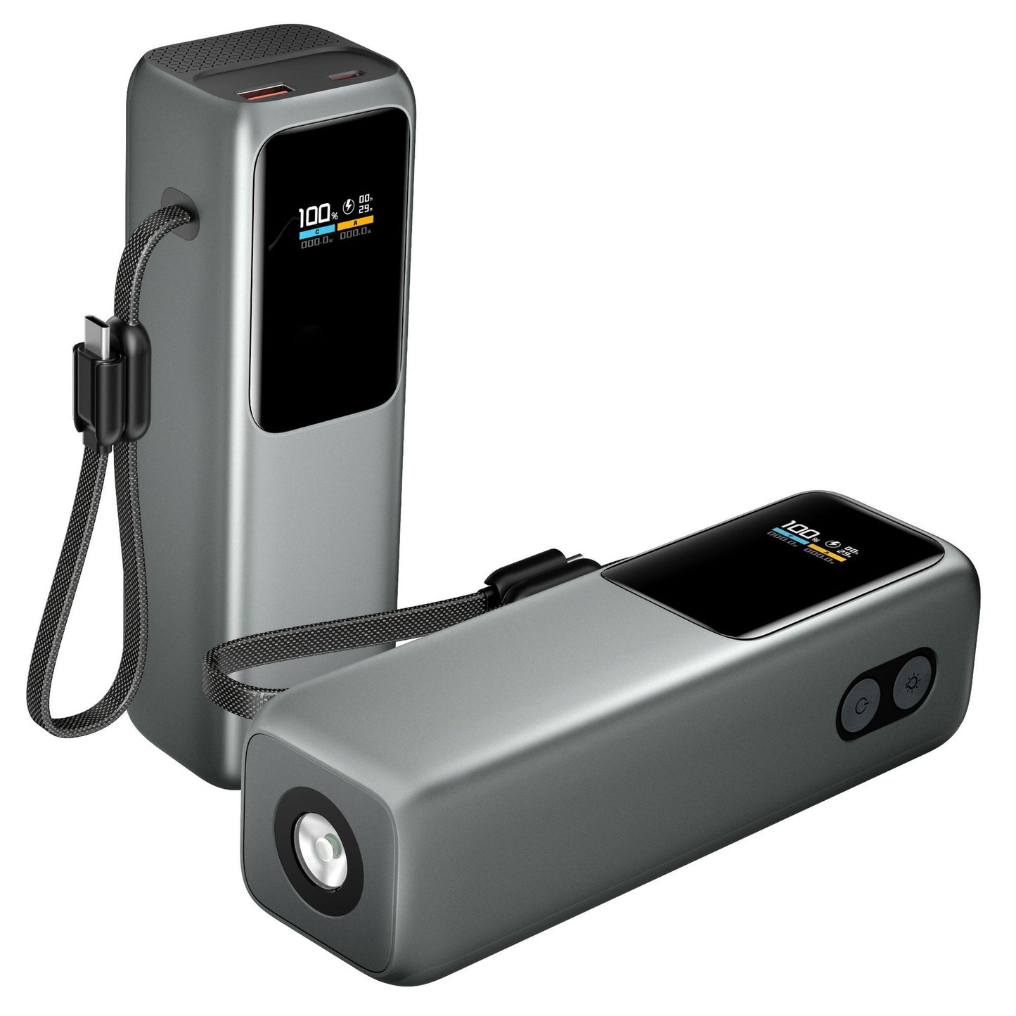 Hochleistungs-Powerbank mit Digitalanzeige und Schnellladefunktion Brehn