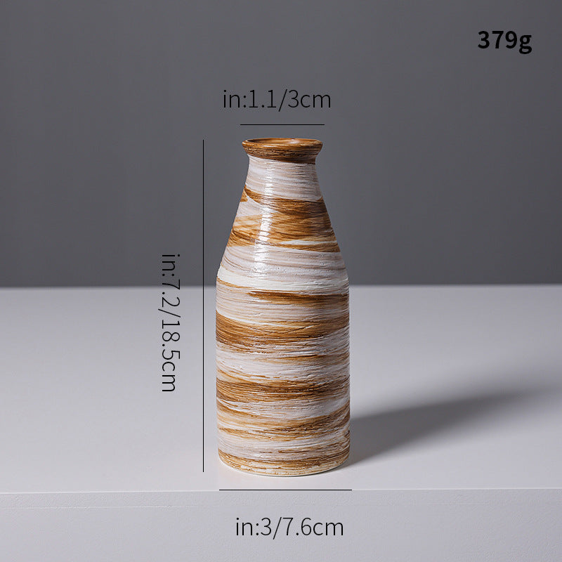 Künstlerische Spiraldesign Keramikvase Brehn
