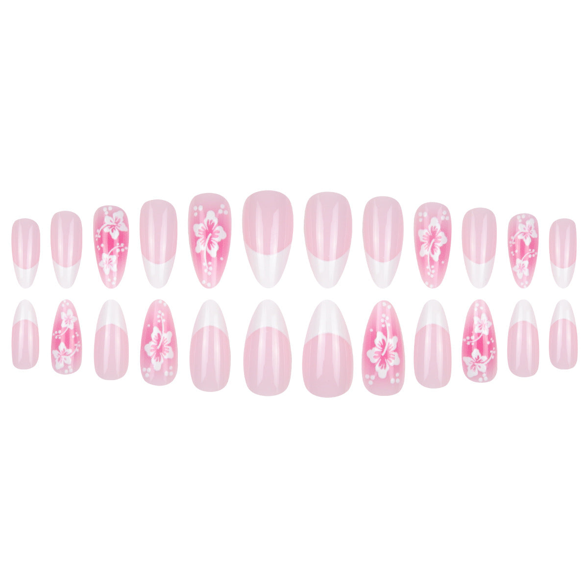 Florales Design Stiletto Nagelkunst Verlängerungen Brehn