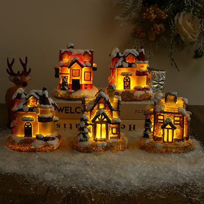 Beleuchtetes Weihnachtsdorf aus Keramik Brehn