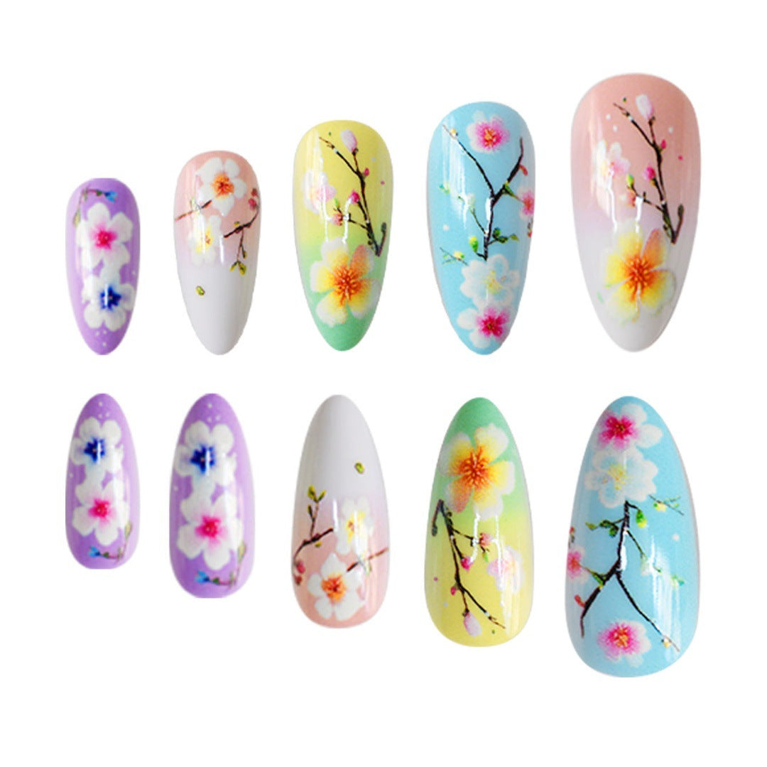 Künstlerische Florale Press-On Nagelkunst Verlängerungen Brehn