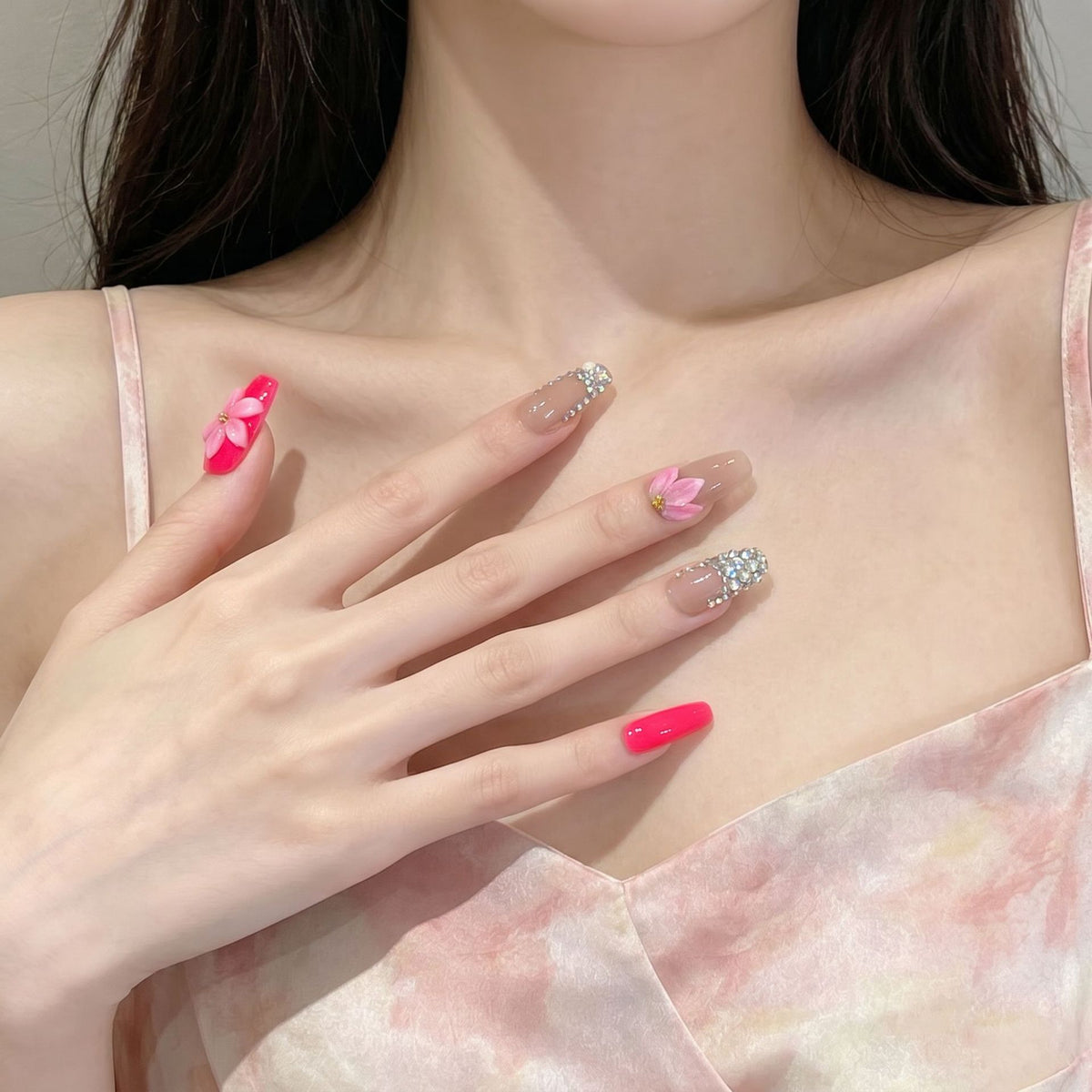 Dekoratives Floral Press-On Nagelkunstset Brehn 1788224002
