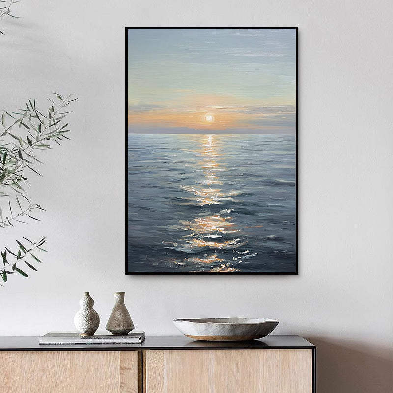 Szenische Küsten Sonnenuntergang Leinwand Kunstwerk