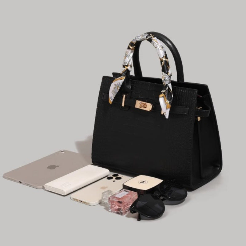 Chic krokodil-embossed Handtasche Brehn