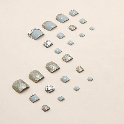 Glamouröse Glitzernde Falsche Nagelkunst Brehn