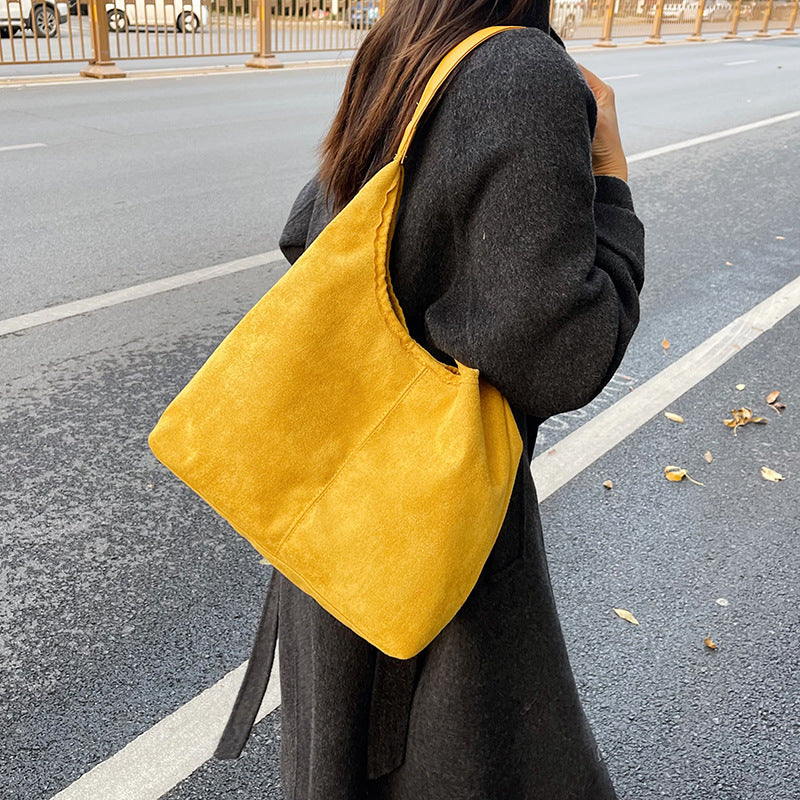 WoChic Wildleder Hobo Bag Brehn