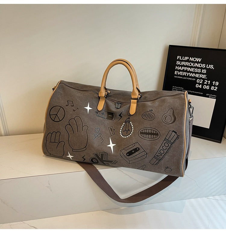 Fun gemusterte Wochenend-Duffle-Tasche Brehn