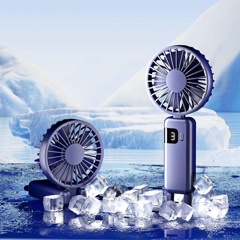 Tragbarer Usb Ventilator mit Digitaler Geschwindigkeitsanzeige Brehn
