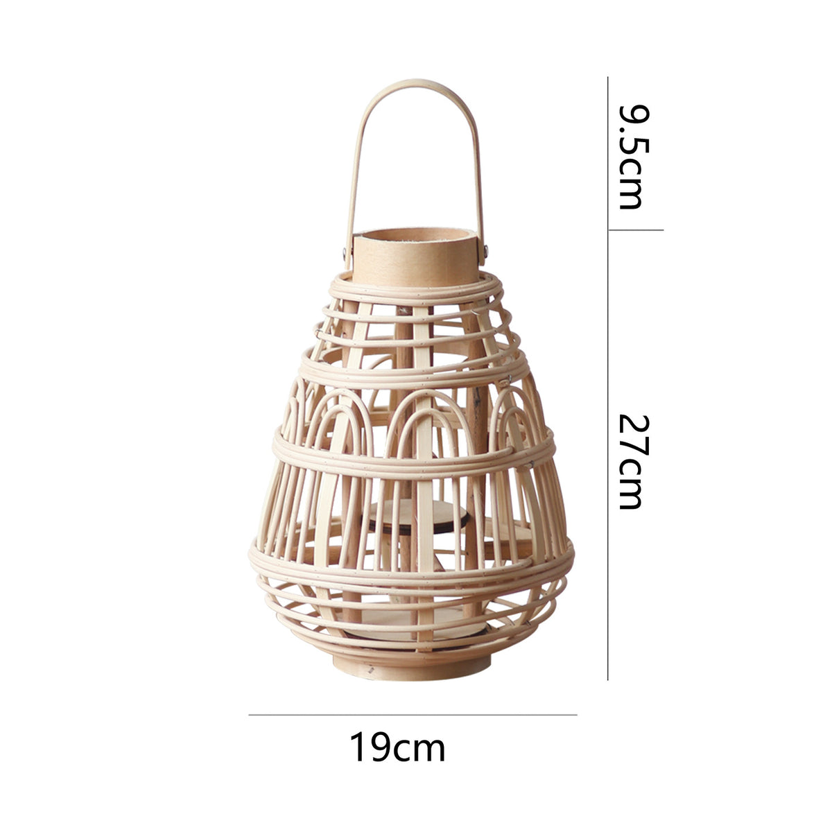 Rustikale Rattan-Laterne Brehn