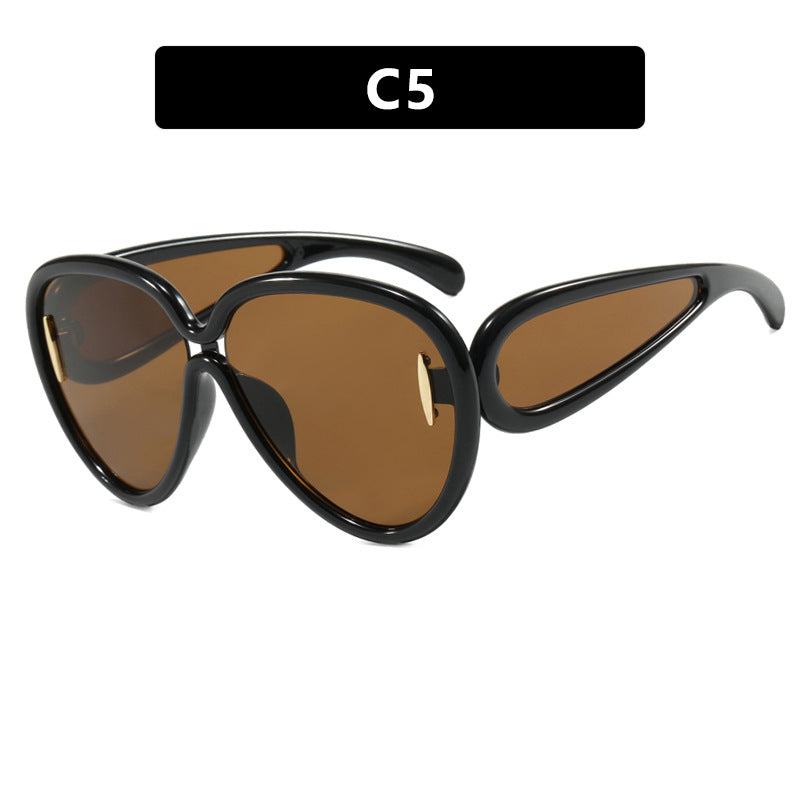 Damen extravagante Sonnenbrille im kreativen Design Brehn