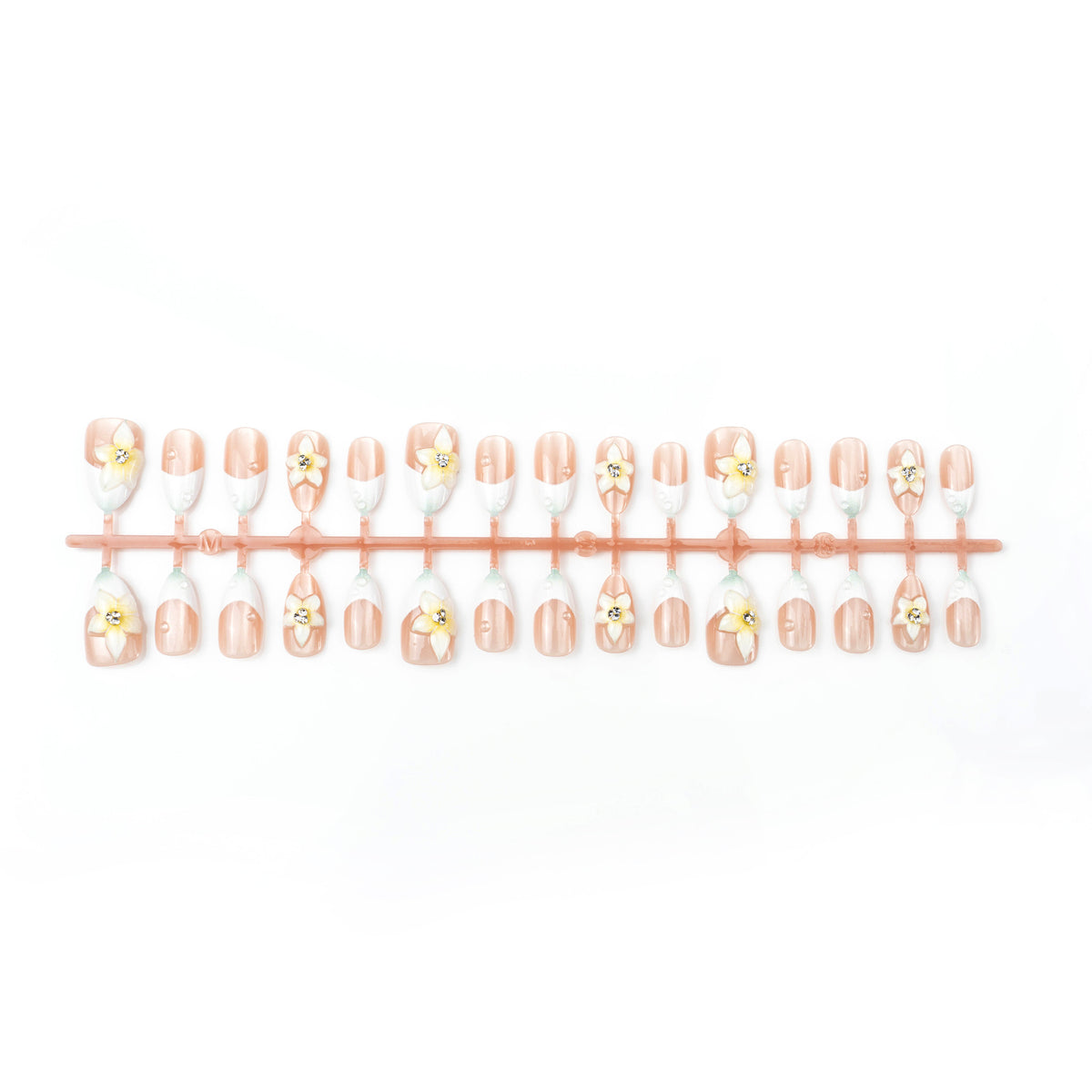 Kunstnagelset mit eleganten floralem Design Brehn