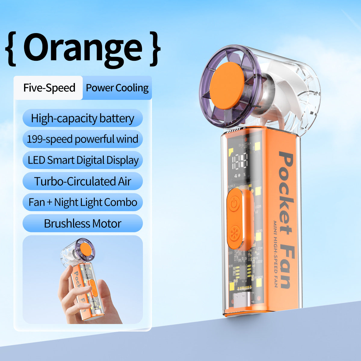 Damen Mini-Hochgeschwindigkeitsventilator Brehn