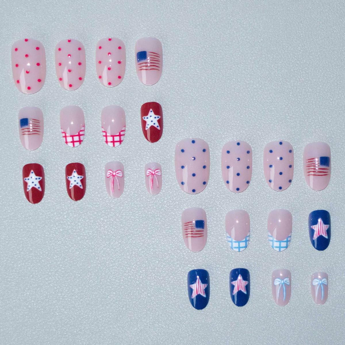 Patriotisches Themen-Acryl-Nail-Art
