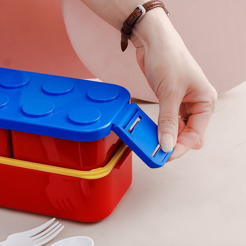 Mehrere Fächer kreative LEGO-inspirierte Lunchbox