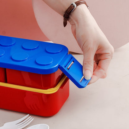 Mehrere Fächer kreative LEGO-inspirierte Lunchbox