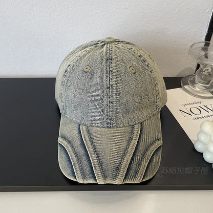 Frauen Vintage Zerrissene Denim Baseballmütze Brehn