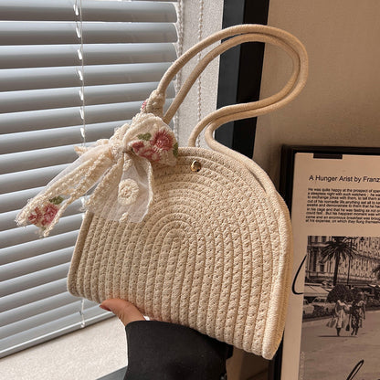 Handgefertigte Strohtasche