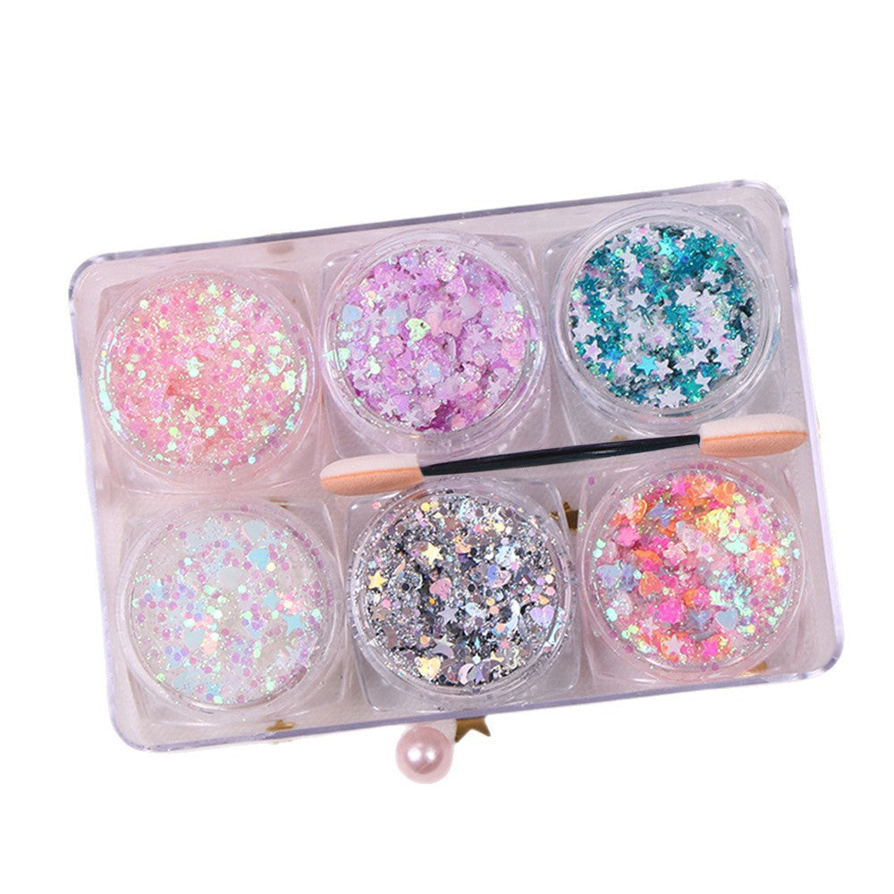 Kosmetische Glitzerflocken Set
