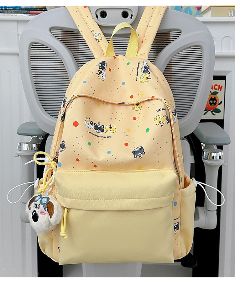 Rucksack mit Niedlichem Cartoon-Motiv und Praktischen Fächern Brehn