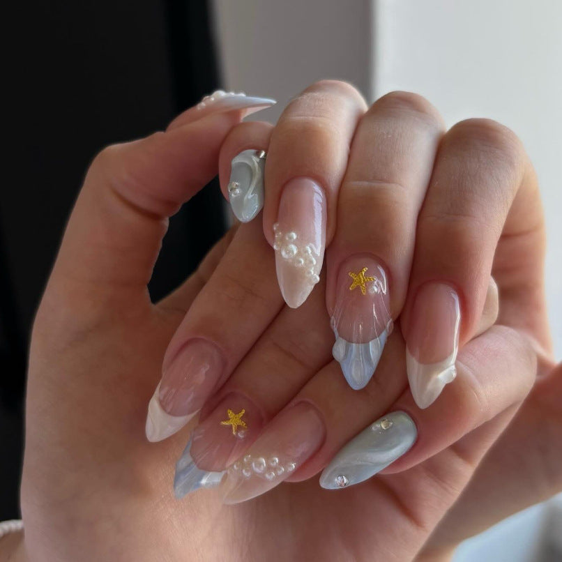 Luxuriöses dekoratives Press-On-Nagelkunst-Set Brehn