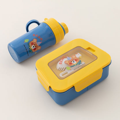 Spaß-Themen Bento Lunchbox mit integriertem Besteckset
