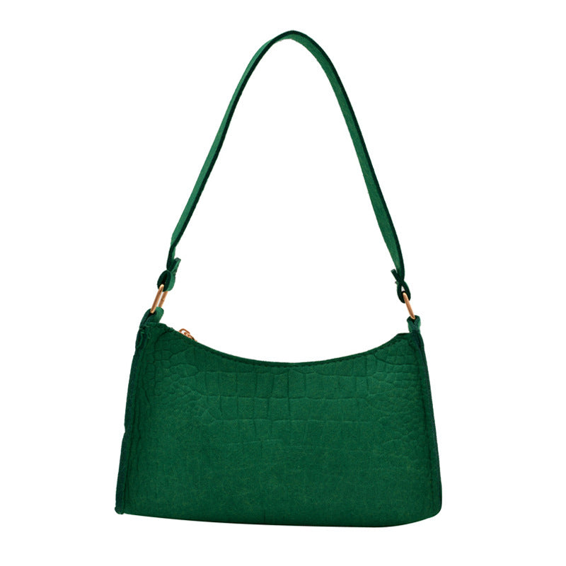 WoCrocodile Texturiertes Mini Schulterhandtasche Brehn