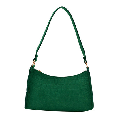 WoCrocodile Texturiertes Mini Schulterhandtasche Brehn