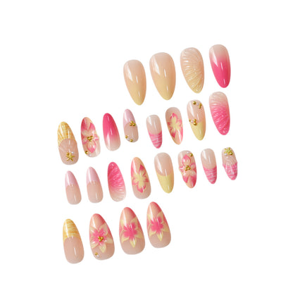 Künstlerisches 3D Muschel Press-On Nagelset Brehn