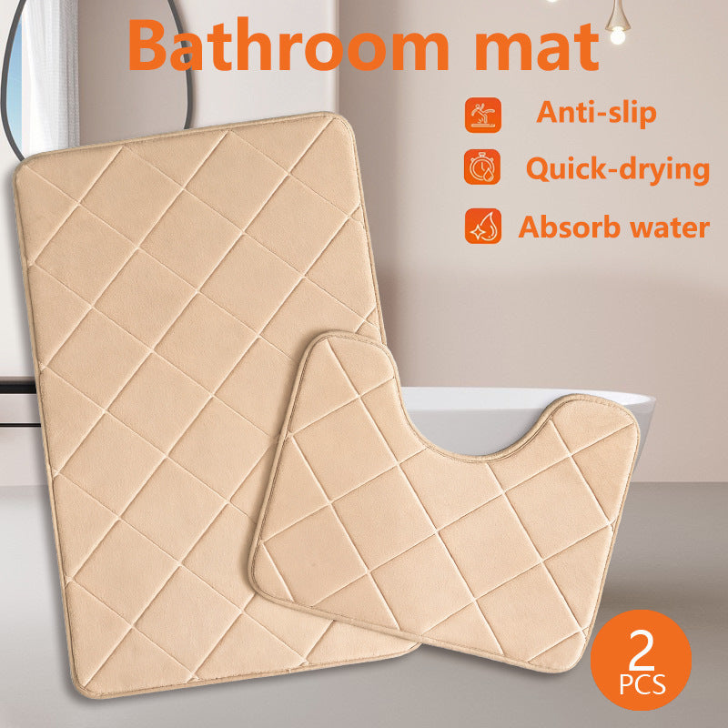 Luxuriöse schnell trocknende Badezimmermatte Set Brehn
